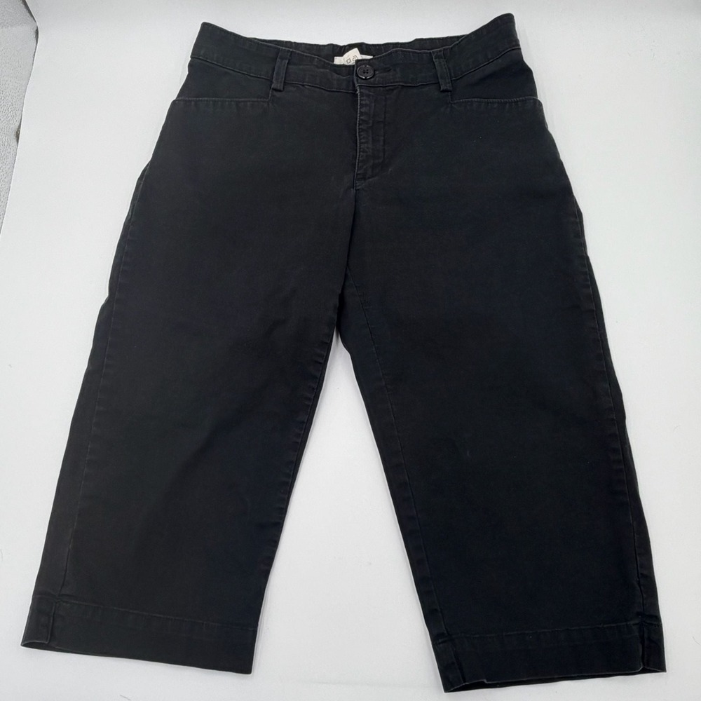 Lee Womens Black Capri Pants Just Below The Waist Petite 8 Cropped 499610A Y2K